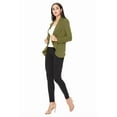thumbnail image 5 of Women's Elegant Solid Stretch Open Front Long Sleeve Blazer Jacket, 5 of 5