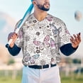 thumbnail image 6 of Daiia Vintage Butterflies Mens Baseball Jersey Button Down Shirts Short Sleeve Sports Uniforms-4X-Large, 6 of 9