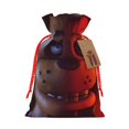 thumbnail image 1 of Pofeuu Five Nights At Freddy'S Print Christmas Gift Bag, Burlap Drawstring Pouch with Kraft Paper Card for Holiday, Party, and Birthday Wrapping-Small, 1 of 7