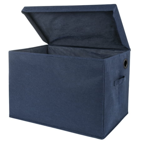 UPC: 0846216064470 | Sammy & Lou Navy Solid Color Felt Storage Toy Box. Infant Toddler Unisex