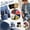 C002- Dark Blue, variant on No-Sew Iron Mending, 30Pc Brown Denim Set, Clothing Repair Diy Iron for Clothing, Hobby Craft Mending for Wardrobe Refresh, 100% Cotton Twill 5 Shades (Brown, Black, Khaki, Navy