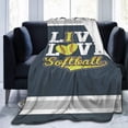 thumbnail image 1 of LHSHID Ive Love Softball Blanket Premium Microfiber Fleece Blanket Super Soft Cozy Warm Bed Blanket Couch Decorative Throw Blankets for Living Room Bedroom Dorm 60"x80", 1 of 7