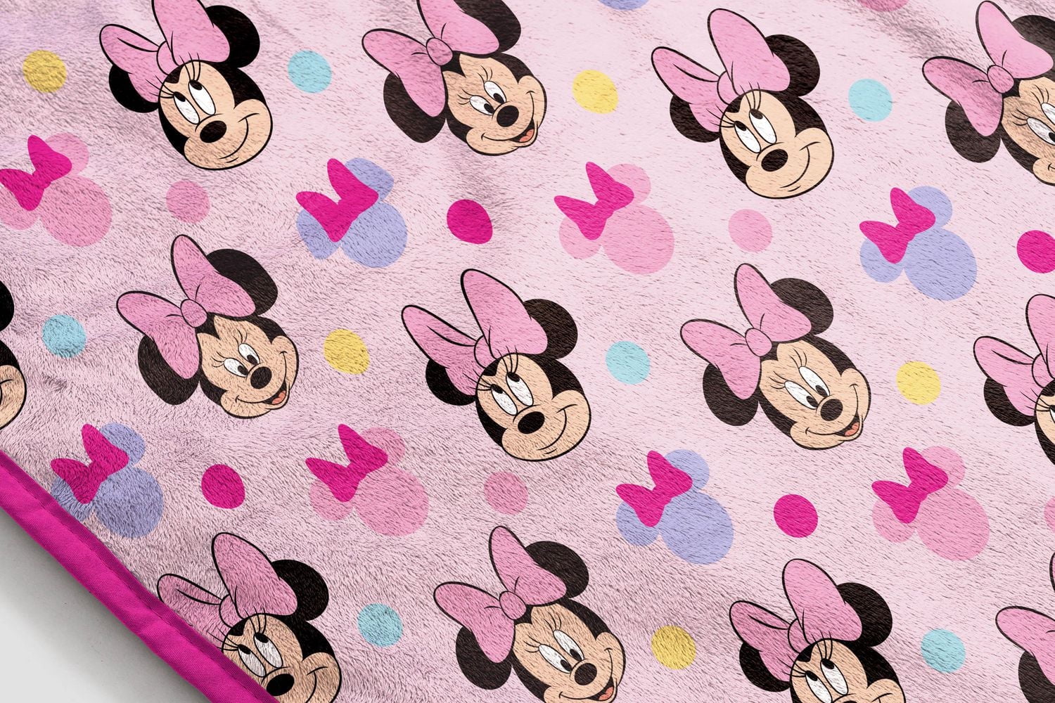 Minnie Mouse Jeté en Molleton Toucher Soie pour Enfants, 100 % Polyester 101,6 x 127 cm