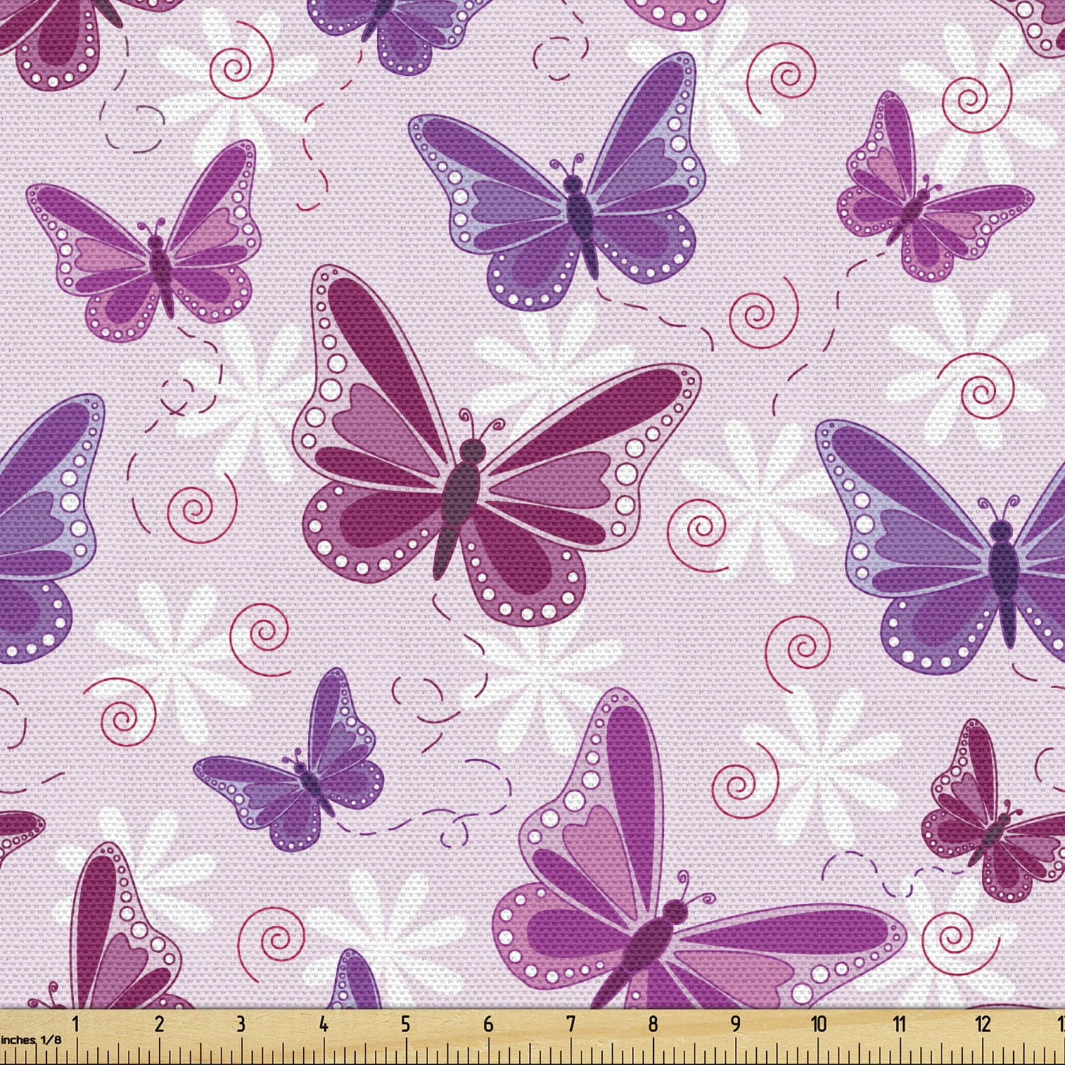 Butterfly Upholstery Fabric by the Yard, Various Flying Butterflies