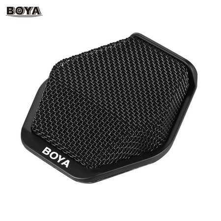 BOYA BY-MC2 Super-cardioid Condenser Conference Microphone with 3.5mm Audio Jack & 5V USB Interface 16ft Pickup Distance for Conference Room Seminars and Other