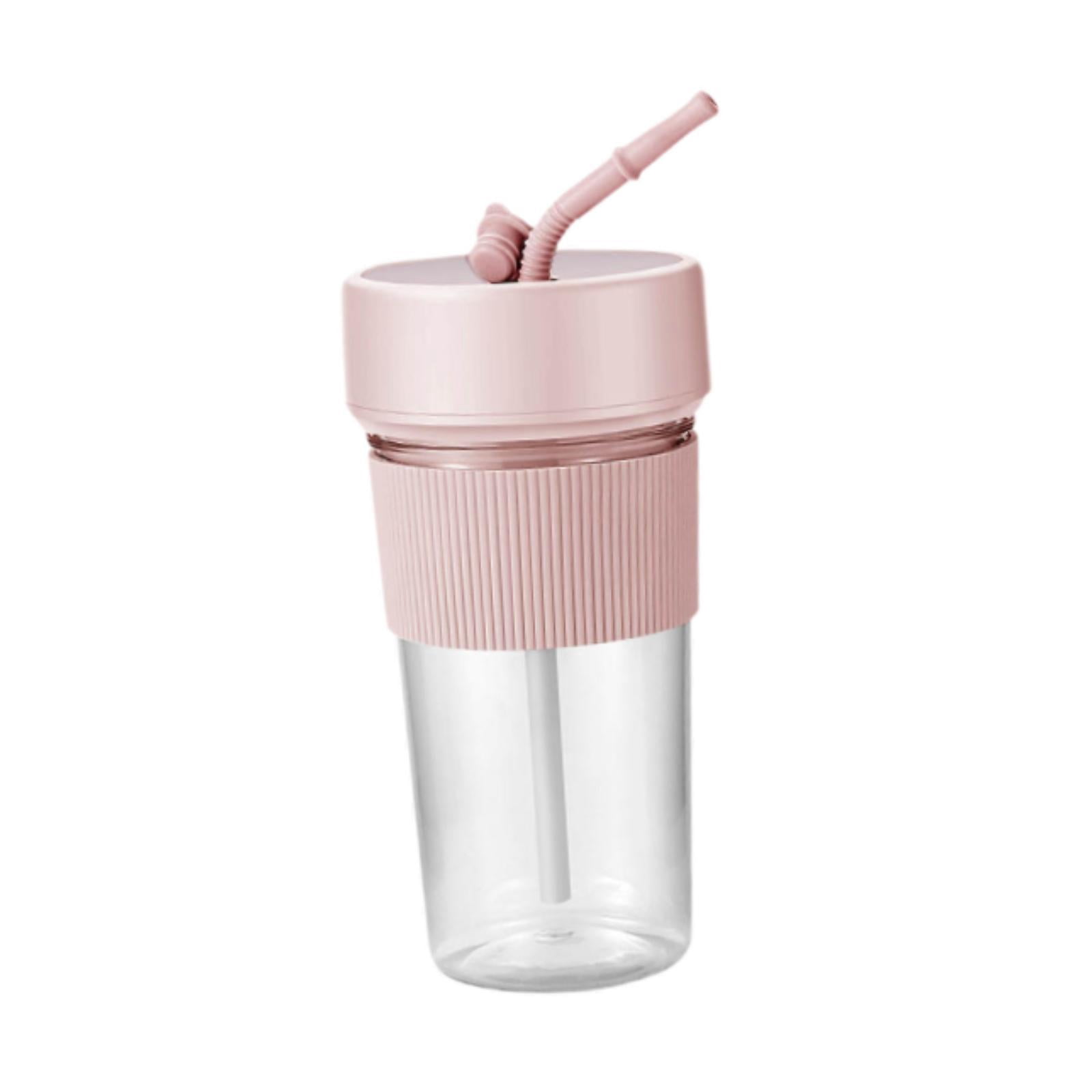 Fancyes Electric Juicer Blender Cup Mini Blender Bottles Handheld Electric Juice Cup Mixer Fruit Machine for Gym Kitchen Pink