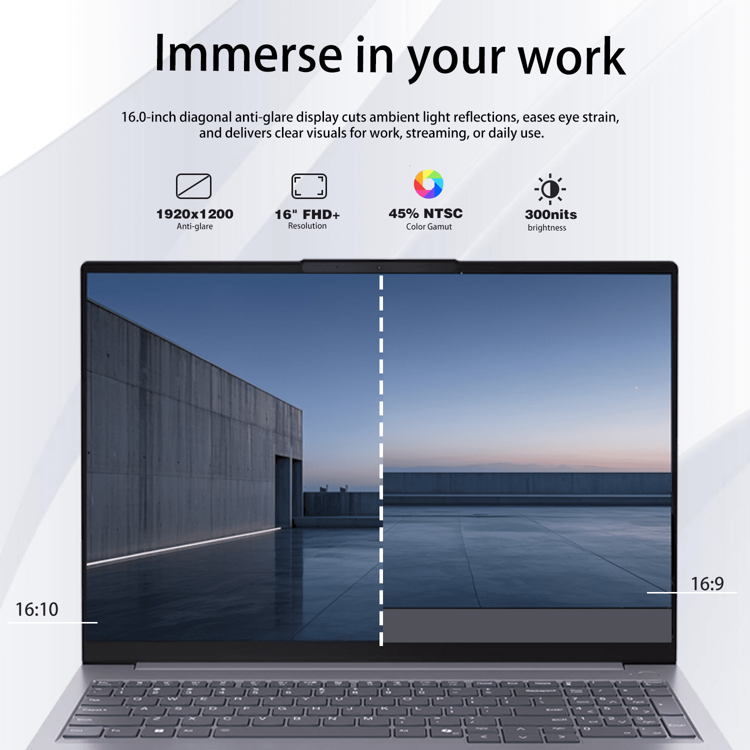 LENOVO ThinkBook 16" FHD+ Laptop, AMD Ryzen 5 7533HS, 16GB DDR5, 1TB SSD, Wi-Fi 6, Win 11 Pro