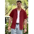 thumbnail image 3 of COOFANDY Mens Button Down Short Sleeve Shirts Casual Dress Shirts Buffalo Plaid Shirt 75% Cotton, 3 of 7