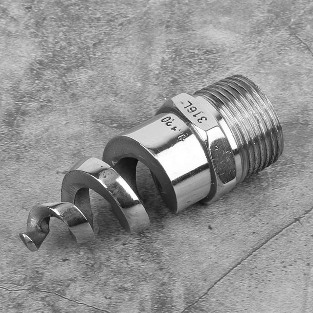 Spiral Nozzle Stainless Steel Spiral Nozzle Stainless Steel Spiral Nozzle Male Thread Connection Nozzle Environmental Nozzle Watering AccesssoriesG1/2 DN15