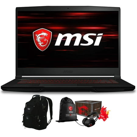 MSI GF63 THIN 9SCX-005 Gaming and Entertainment Laptop (Intel i5-9300H 4-Core, 32GB RAM, 256GB PCIe SSD, 15.6" Full HD (1920x1080), NVIDIA GTX 1650 [Max-Q], Win 10 Pro) with ME2 Backpack , Loot Box