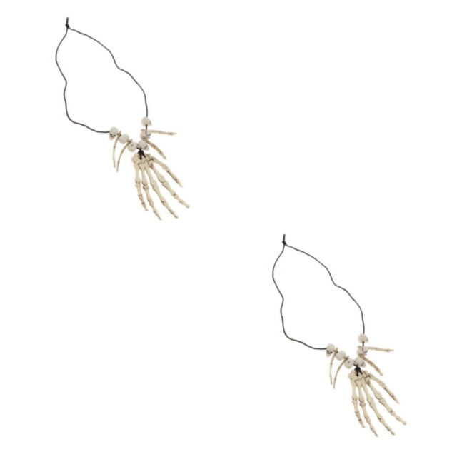 Maytalsory Collier Os Main Crâne Squelette pour Halloween Caveman Pirate Robe Fantaisie Style A 2Ensemble