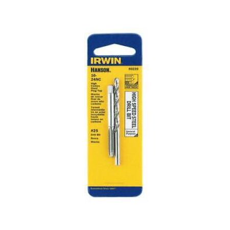

Irwin Hanson 80220 #25 10-24Nc High Speed Steel Drill Bit & Tap (Pack Of 3)