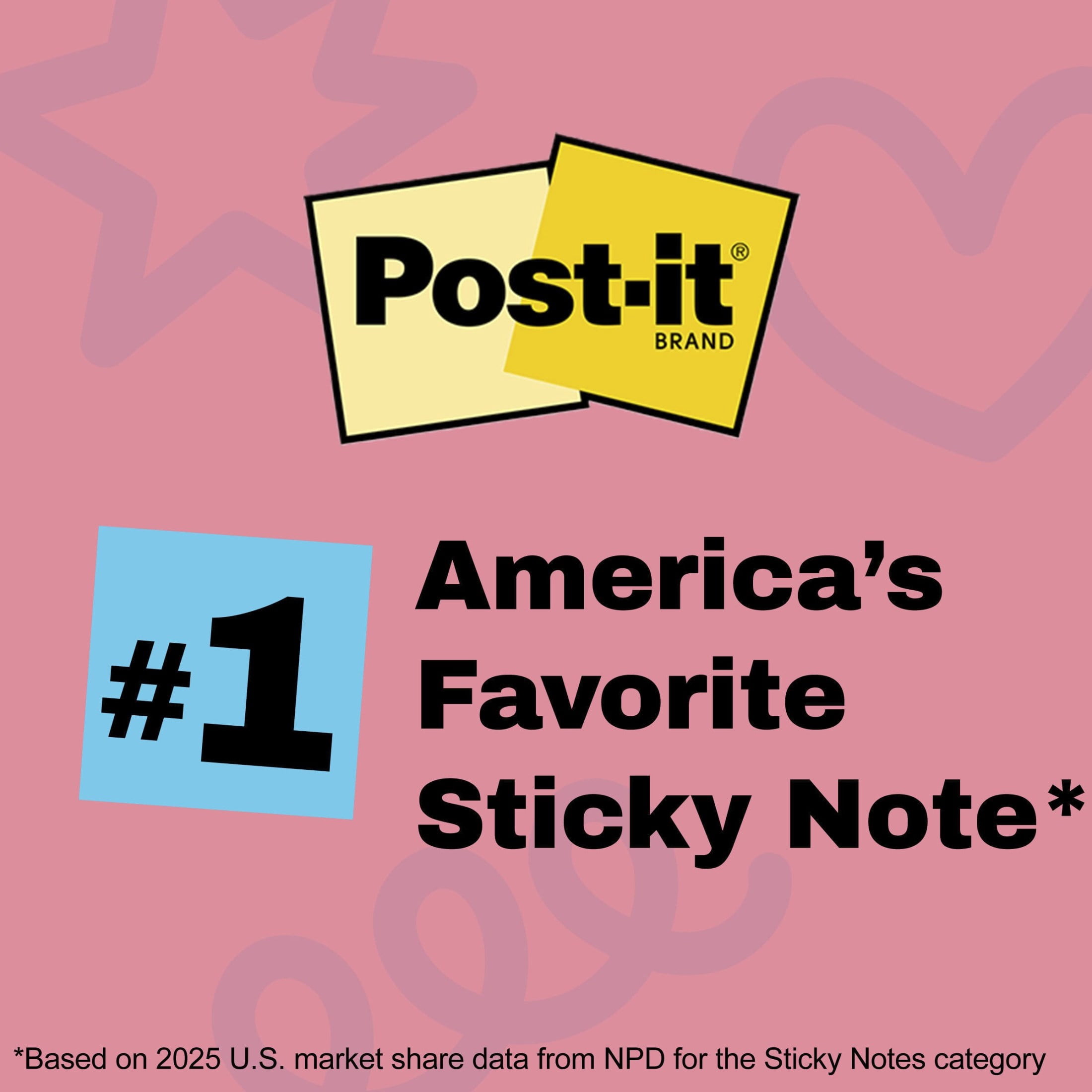(3 pack) Post-it Super Sticky Notes, Lined, 6 in x 8 in, Orange, 1 Pad