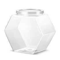 ACDANC 1Pcs Plastic Candy Jar with Lid for Candy Buffet Large Storage Jar Canisters Kitchen Countertop Container for Snacks Indoor Outdoor Wedding