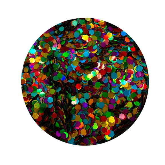 Mardi Gras Spot 8oz Glitter - Holo Large Multi Mix (Each)