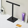 thumbnail image 3 of ZEN Bathroom Hand Towel Holder Stand，T-Shape Hand Towel Holder Stand SUS304 Stainless Steel for Bathroom，Kitchen or Vanity Countertop, 3 of 13