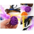 thumbnail image 3 of 2PCS Cat Ball Toy Interactive Cat Feather Toy Cat Rattan Ball Pet Chew Toy, 3 of 10