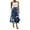 Navy, variant on WTOBBY Women's Bohemian Floral Pocket Skirt Solid Color High Waist Maxi Skirt Casual Beach Skirt with Elastic Waist Drawstring Tiered Flowy Long Skirt for Summer,Beige L