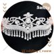 thumbnail image 3 of Corona de boda barroca YONGSHENG tiara de novia de cristal plateada WZ-1511R, 3 of 5