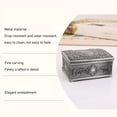 thumbnail image 3 of Retro Trinket Box, Antique Pewter Treasure Trinket Chest Rustproof Exquisite Zinc Alloy  For Earrings For Home, 3 of 8