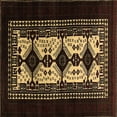 thumbnail image 1 of Ahgly Company Indoor Square Oriental Brown Industrial Area Rugs, 7' Square, 1 of 4
