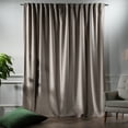 thumbnail image 2 of 3S Brother's Solid Luxury Matte Velvet Soft Curtains Set of 2 Panels Hanging Back Tap & Rod Pocket Home Décor Bedroom Kitchen Office Windows Room Darkering ( Tan-52"x95"), 2 of 6