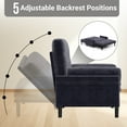 thumbnail image 2 of ZIVACATE 3 In 1 Sleeper Sofa Couch Bed Pull Out Velvet Futon Loveseat for Living Room,Grey, 2 of 7