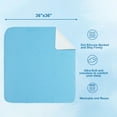 thumbnail image 2 of Waterproof Incontinence Bed Pads 34" x 36"(Pack of 4), Washable Underpad Chuck Pads for Bed, Reusable Pee Pads for Adults, Elderly, Kids, Toddler and Pets, Blue, 2 of 6