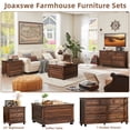 thumbnail image 7 of 3-Drawers Nightstand Chest Dresser for Bedroom Farmhouse Side Table for Living Room,Closet - Brown, 7 of 7