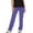 Purple-6117BB, variant on Women's Flare Leg Scrub Pants - Stretch Trousers with Cargo Pocket, Elastic Waistband for Nurses ,Pink S