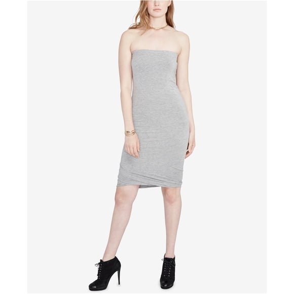 Vestido liso sin tirantes Rachel Roy para mujer gris XX-Large