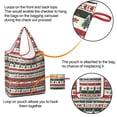 thumbnail image 4 of 5 Pack Foldable Shopping Bag,Red Christmas Deer and Tree Pattern Reusable Grocery Bags with Pockets,Large Reusable Tote Bags with Handles Waterproof & Lightweight, 4 of 6