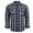 07# Blue White, variant on Men's Western Cowboy Long Sleeve Pearl Snap Casual Plaid Work Shirts (Black Blue #19 L)