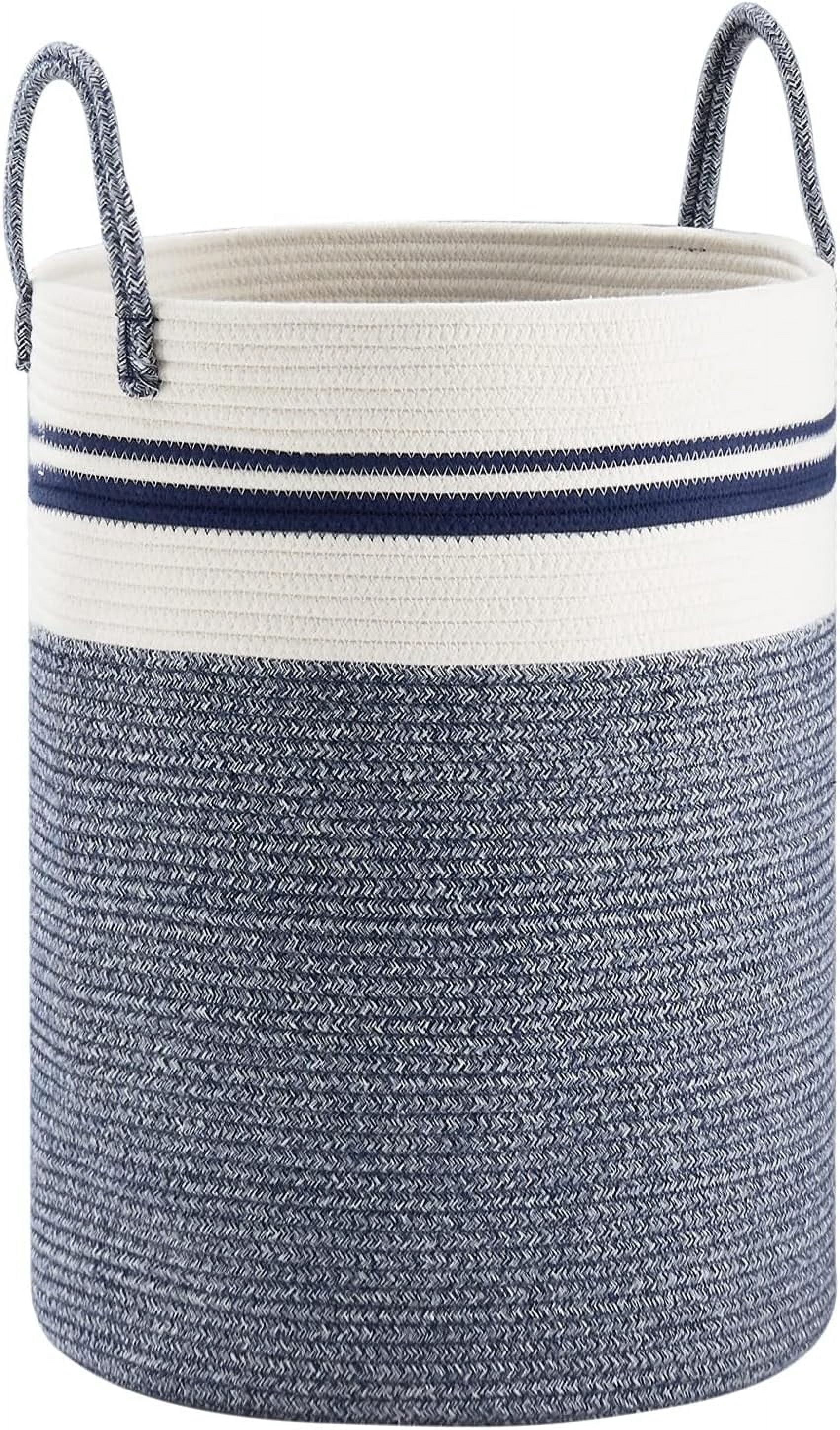 YOUDENOVA Laundry Hamper Basket, Woven 58L Tall Laundry Basket for Blanket Organizer- Nursery Hamper for Bedroom And Bathroom Storage
