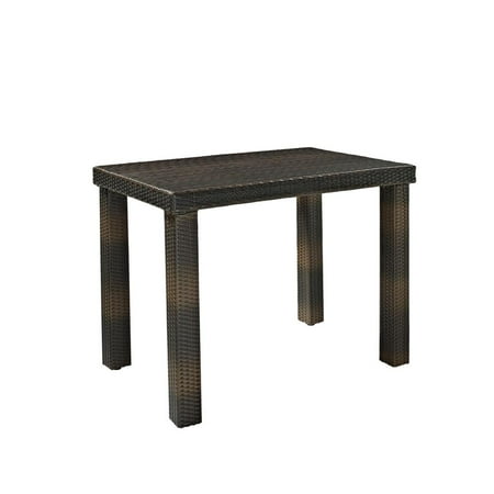 Crosley Palm Harbor Wicker Counter Height Patio Dining Table in Brown