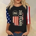 thumbnail image 2 of Trgacdwlo 1776-2026 250 Anniversary USA Flag Stars Print 4th of July Shirts Womens Freedom Independence Day Red White and Blue Womens Graphic T Shirts Black XXL, 2 of 6