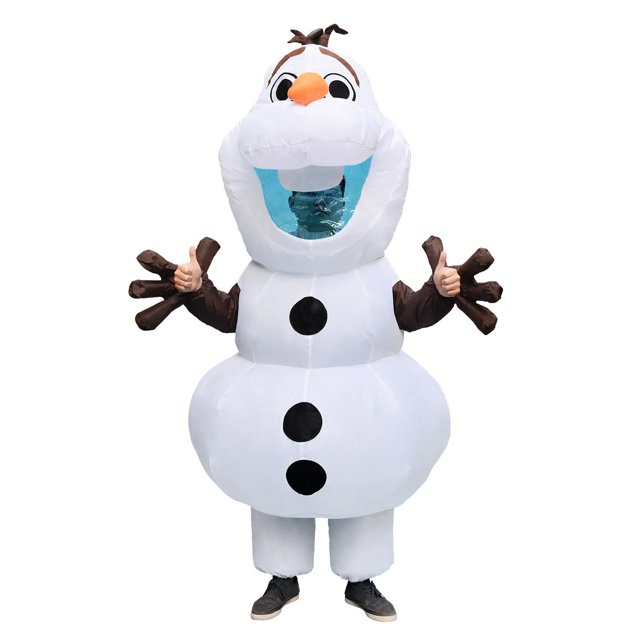 Disfraz inflable de Frozen Snow Man Olaf, disfraz de personaje de dibujos animados de Anime, ropa de Cosplay para adultos, vestido de fantasía para Navidad y Halloween