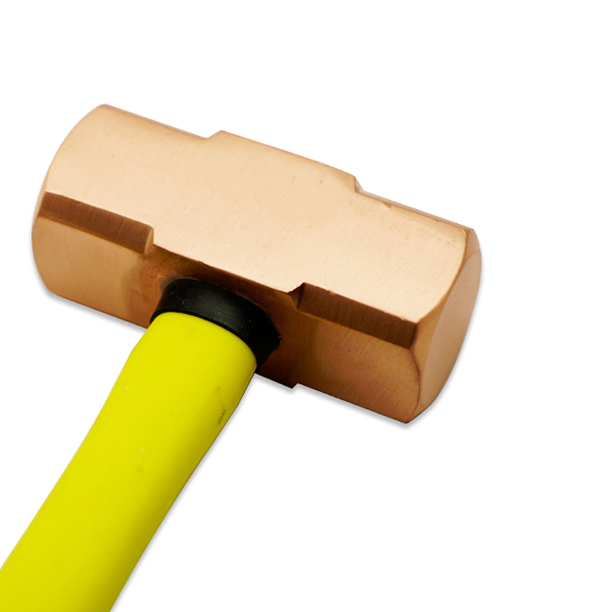 TMAX Non-Sparking 2 lb Brass Head Sledge Hammer Pound 14 inch Long with Fiber Glass Handle and Comfortable Grip, Spark Free Safety, Non-Magnetic, Die-Forge, Corrosion Resistant