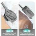 thumbnail image 3 of PINGKO Long-Handled Silicone Shower Brush - BPA-Free Silicone Body Scrubber for All Skin Types, Perfect Back Cleaning & Massage Shower - Ultimate Shower Scrubber for Men & Women（grey), 3 of 8