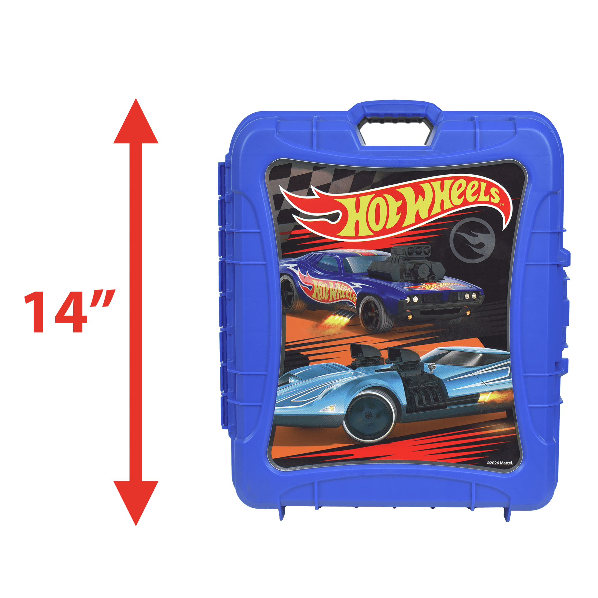 Hot Wheels 110 Vehicle Playsets Plastic Carrying Case in Blue, for Child Ages 3+