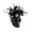 B, variant on Halloween Skull Potted Plant, Gothic Black Rose Eyeball Tabletop Figurine with Skeleton Hand, Spooky Midnight Bloom Floral Arrangement Ornament for Porch Home Party Display