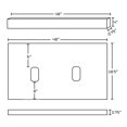 thumbnail image 3 of 48-in. W  18.5-in. D Stone Top In Black Galaxy Color For Wall Mount Faucet AI-1339, 3 of 4