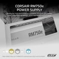 thumbnail image 2 of Fuente de alimentación Corsair RM750e 750W 80 Plus Gold totalmente modular, 2 of 7