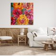 thumbnail image 2 of Stupell Industries Pink & Yellow Florals Botanical & Floral Painting Gallery Wrapped Canvas Print Wall Art, 36 x 36, 2 of 7