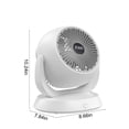 thumbnail image 3 of Rechargeable Table Fan, Personal Desk Fan with Led Light, 3 Speed Settings, 90 Degree Tilt Head, Portable Fan for Desk Desk, Kitchen Counter, Bedside Table, White Plastic Usb Fan, by FAJHHA, 3 of 8