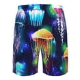 thumbnail image 6 of Kll Transparent Jellyfishes Men'S Casual Summer Beach Shorts Hawaiian Shorts With Pockets-Xx-Large, 6 of 9