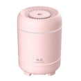 thumbnail image 2 of Mini humidificador portátil para coche, modo niebla, luz nocturna, ambientador, 300 ml, para escritorio Rosado, 2 of 9