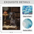 thumbnail image 3 of Diamond Art Kit for Adults, Dog Reading Lamp Library Glasses Diamond Painting for Adults Beginners, 5D DIY Diamond Art Painting Kits, Colorful Diamond Painting Craft for Home Decor 12x16 Frameless, 3 of 7