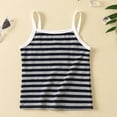 thumbnail image 2 of Wxolcjlv Toddler Baby Girls Cotton Base Vest Kids Striped Undershirt Tank Top Soft Undershirt Boy Girl Summer Ribbed Knit Tank Tops 4T, 2 of 4