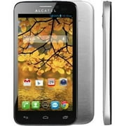 Alcatel Onetouch Fierce 4 GB Smartphone, 4.5" LCD 540 x 960, 1 GB RAM, Android 4.2 Jelly Bean, 3G, Silver